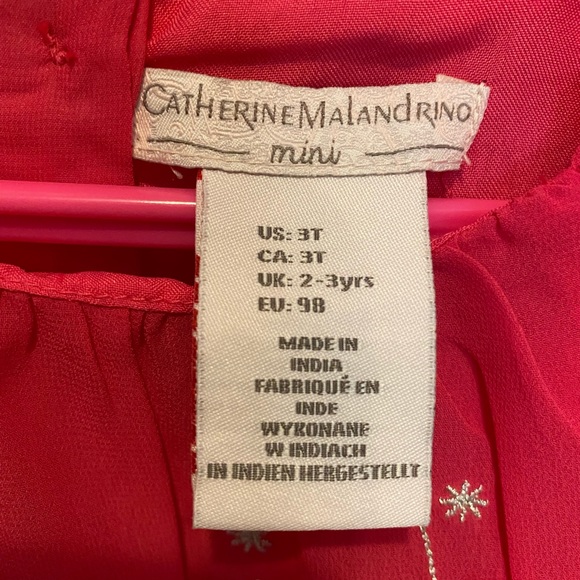 EUC fuschia chiffon girl’s dress w/ appliqué 3T. Perfect condition, worn once. - Picture 5 of 5